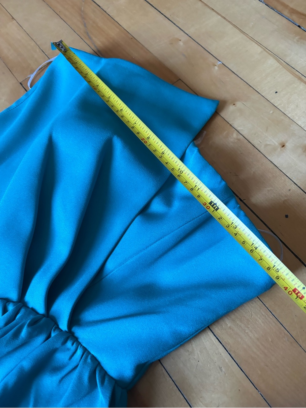 NWT Elliatt Sz L Reception Turquoie Blue Strapless Wedding Midi Dress - Picture 11 of 11